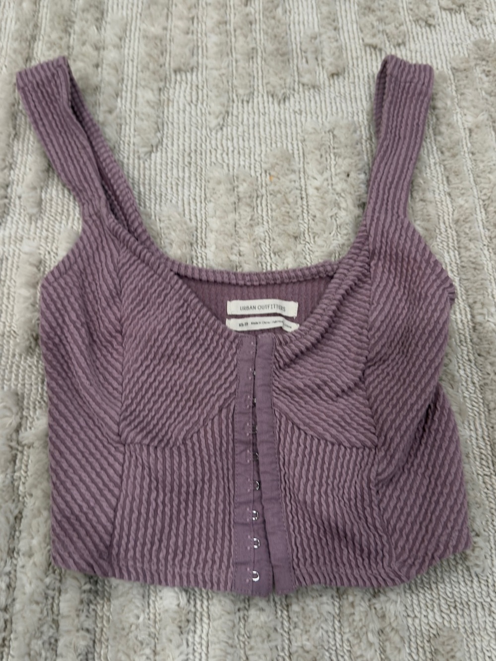 Urban Outfitters Dusty Mauve Ribbed Crop Tank